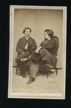Load image into Gallery viewer, 1860s CDV of Two Wheeling West Virginia Men Civil War Era
