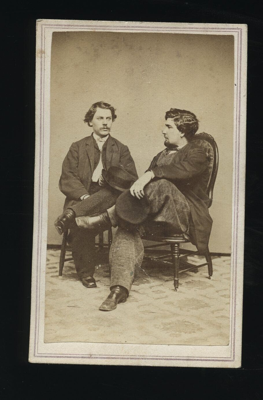 1860s CDV of Two Wheeling West Virginia Men Civil War Era