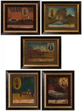 Load image into Gallery viewer, Lot of Old EX VOTO Religious Paintings Framed Folk Art Rare Unusual Vintage
