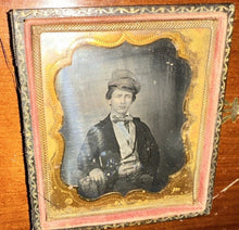 Load image into Gallery viewer, Anson Daguerreotype Young Man Wearing Checkered Cap
