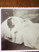 Load image into Gallery viewer, RARE Post Mortem Unknown Drowned Girl JOHNSTOWN FLOOD Victim Cabinet Card 1890s
