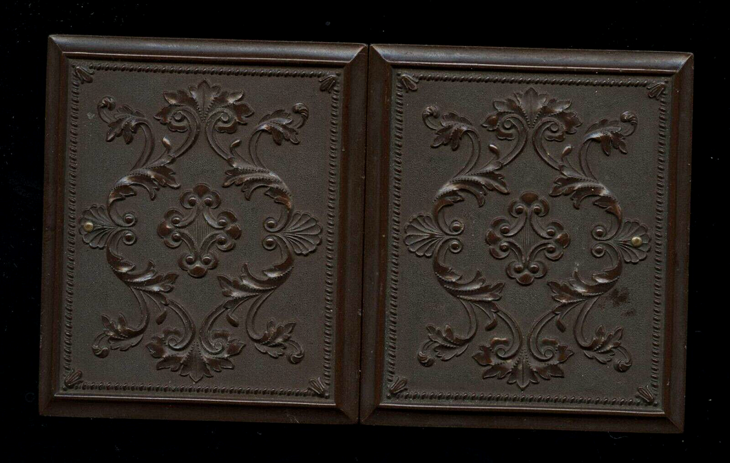 EMPTY DOUBLE 1/9 UNION THERMOPLASTIC PHOTO CASE TINTYPES AMBROTYPES DAGS 1850s