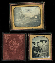Load image into Gallery viewer, Daguerreotypes of Richmond Virginia Girls &amp; Outdoor House Scene 1840s Photos VTG
