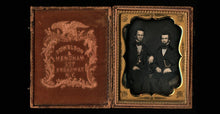 Load image into Gallery viewer, 1/4 daguerreotype 2 men by new york photographer powelson &amp; mendham
