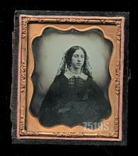 Load image into Gallery viewer, 1/6 ambrotype pretty young woman dress and veil
