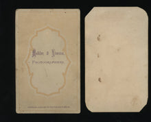 Load image into Gallery viewer, Lot of 1860s CDVs Man in Wheel Cap &amp; Pretty Woman with Long Hair South Carolina
