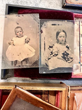 Load image into Gallery viewer, Lot Of Antique Photo &amp; Parts Civil War Stamp Hidden Mother Ambrotype Tintype
