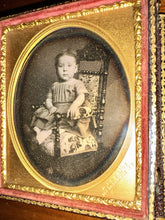 Load image into Gallery viewer, Little Girl 1/6 Daguerreotype by M.A. &amp; S. Root New York City 1850s
