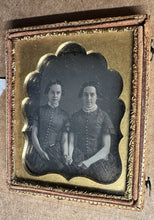 Load image into Gallery viewer, Sealed 1/6 Daguerreotype Best Friends Sisters in Matching Dresses Holding Hands
