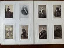 Load image into Gallery viewer, Beautiful Antique Photo Album 1860s CDV Political Royalty Religious Pope Rare
