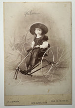 Load image into Gallery viewer, Little Girl Riding Velocipede Tricycle Connecticut Photographer ID'd Bicycle
