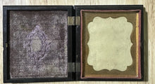 Load image into Gallery viewer, STEALING BIRDS EGGS RARE 1850s EMPTY 1/6 DAGUERREOTYPE PHOTO CASE GUTTA PERCHA
