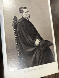 Rare 1860s Belgian Archbishop Xavier de Mérode Pope Pontifical Army Priest Photo