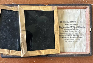 ORIGINAL CIVIL WAR USS MONITOR DOUBLE UNION CASE WITH AMBROTYPE PHOTOS