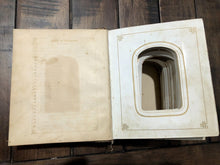 Load image into Gallery viewer, Empty 1860s Leather Photo Album Holds 50 CDVs or Tintype Photos
