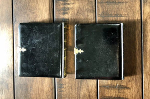Lot of Two 1/6 Daguerreotype Photo the Same Man / MOP Cases 1850s Antique