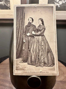 Very Rare Civil War Photographer John Greenwald & Wife 1860s CDV Photo Ohio