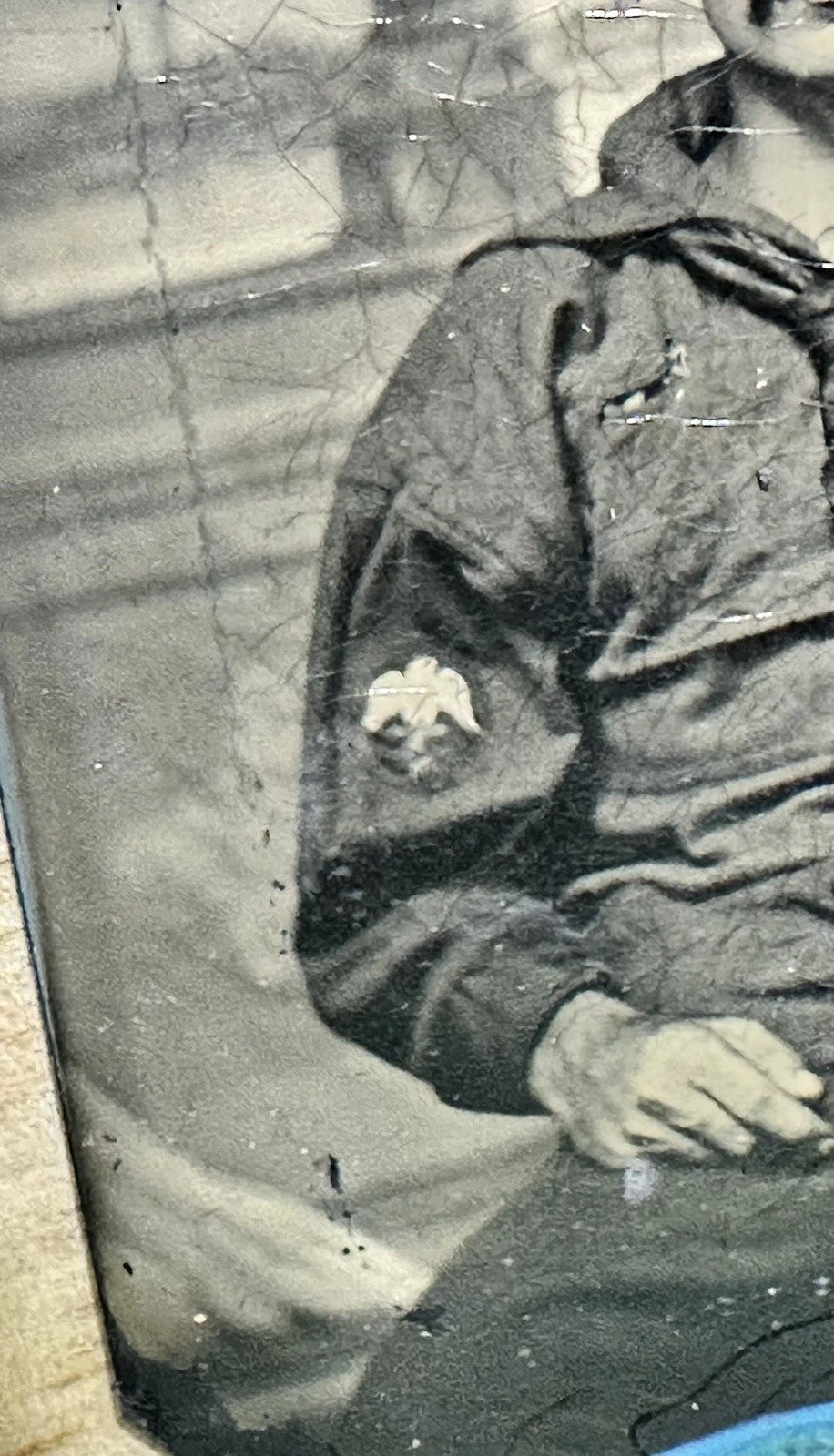 Civil War Sailor with Eagle Insignia 1860s 1/6 Tintype Photo
