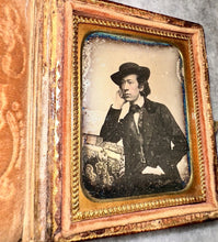 Load image into Gallery viewer, ID&#39;d Confederate Courier Georgia Daguerreotype Pre Civil War 1850s Rare Photo
