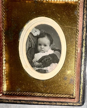 Load image into Gallery viewer, Hidden Mother Daguerreotype Obscured Face Unusual 1/9 Plate Unusual Photo 1800s
