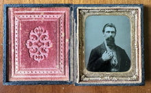 Load image into Gallery viewer, 1/6 Tintype Handsome Man Michigan Family Civil War Soldier? 1860s Photo
