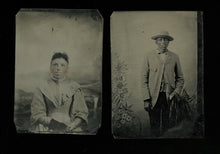 Load image into Gallery viewer, African American Man Woman Antique Tintype Photo 1800s Black Americana Rare Lot
