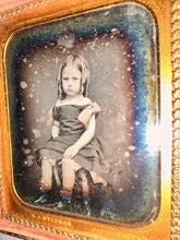 Load image into Gallery viewer, WELLMAN 1/6 Daguerreotype Cute Pouty Little Girl Tinted Pink Ribbons New York
