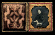 Sealed 1/6 1850s Daguerreotype Pretty Woman Full Case Half Mourning Dress? Photo