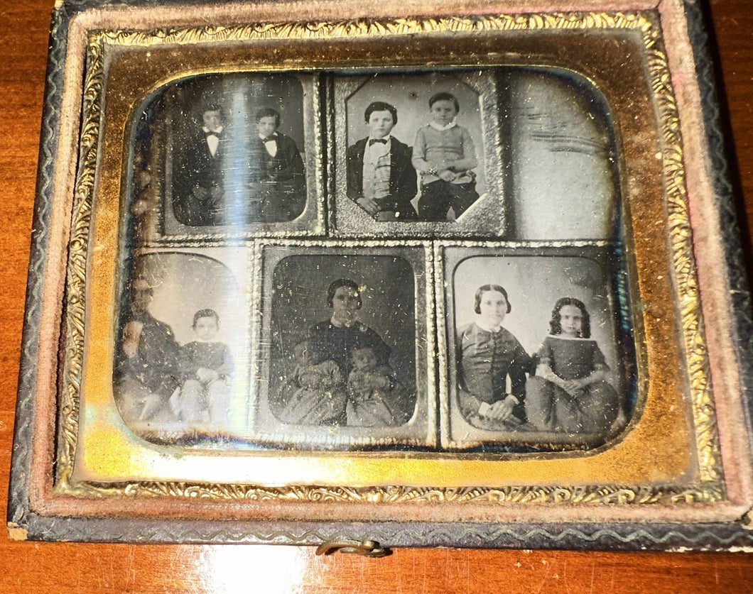 Unusual 1/6 Daguerreotype Multiple Images Composite