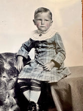 Load image into Gallery viewer, Boy Wearing Tinted Dress &amp; More antique tintype photo lot
