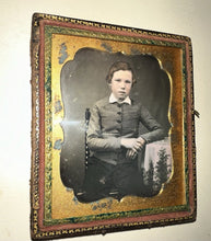Load image into Gallery viewer, 1/6 Daguerreotype Boy With Freckles And Red Hair! Tinted Color
