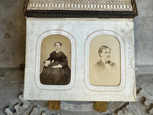 Load image into Gallery viewer, Antique Album + CDV Tintype Civil War Soldier Photo Connecticut 1860s 1870s
