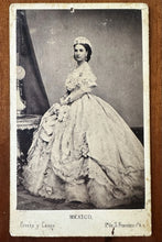 Load image into Gallery viewer, Signed? CARLOTA EMPRESS OF MEXICO 1860s CDV Rare Autograph Royalty Photo
