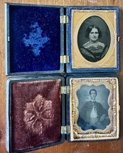 Load image into Gallery viewer, ID'd Civil War Soldier &amp; Wife Tintype Ambrotype Lot

