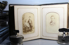 Load image into Gallery viewer, Civil War Era / 1860s Photo Album Curtis Family Illinois Iowa w' Daguerreotype!
