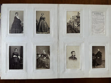 Load image into Gallery viewer, Beautiful Antique Photo Album 1860s CDV Political Royalty Religious Pope Rare
