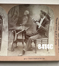 Load image into Gallery viewer, "DEATH IN THE CUP" SKELETON GHOST ANTIQUE SPIRIT 3D PHOTO
