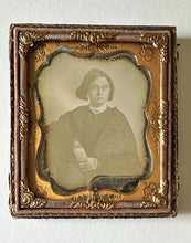 Load image into Gallery viewer, 1/6 Daguerreotype Beautiful Woman ID'd Pennsylvania Photographer P. HUNT
