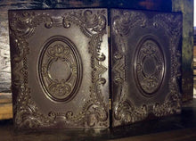 Load image into Gallery viewer, Beautiful Tinted 1/4 Daguerreotype Photo of Family Group Sealed Color
