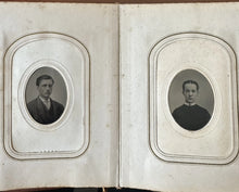 Load image into Gallery viewer, Newton New Jersey Family Album 48 CDV Tintype Photos Civil War Tax Stamps 1860s
