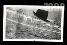 Load image into Gallery viewer, UNUSUAL SNAPSHOT PHOTO HAT ON ICY WIRE VINTAGE WEIRD ABSTRACT ART VTG
