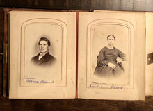 Load image into Gallery viewer, 1860s 1870s Photo Album Kansas Iowa Many ID’d Crum Family Cdv Tintype Genealogy
