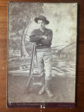 Load image into Gallery viewer, TWO 1880s NEW MEXICO FORT BAYARD SOLDIERS OR ARMY SCOUT RIFLE AMMO BELT CABINET CARD
