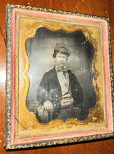 Load image into Gallery viewer, Anson Daguerreotype Young Man Wearing Checkered Cap
