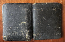 Load image into Gallery viewer, 1/4 PLATE Empty Leather Daguerreotype Case Pebbled Leather Push Button
