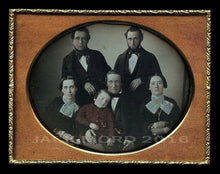 Load image into Gallery viewer, Beautiful Tinted 1/4 Daguerreotype Photo of Family Group Sealed Color
