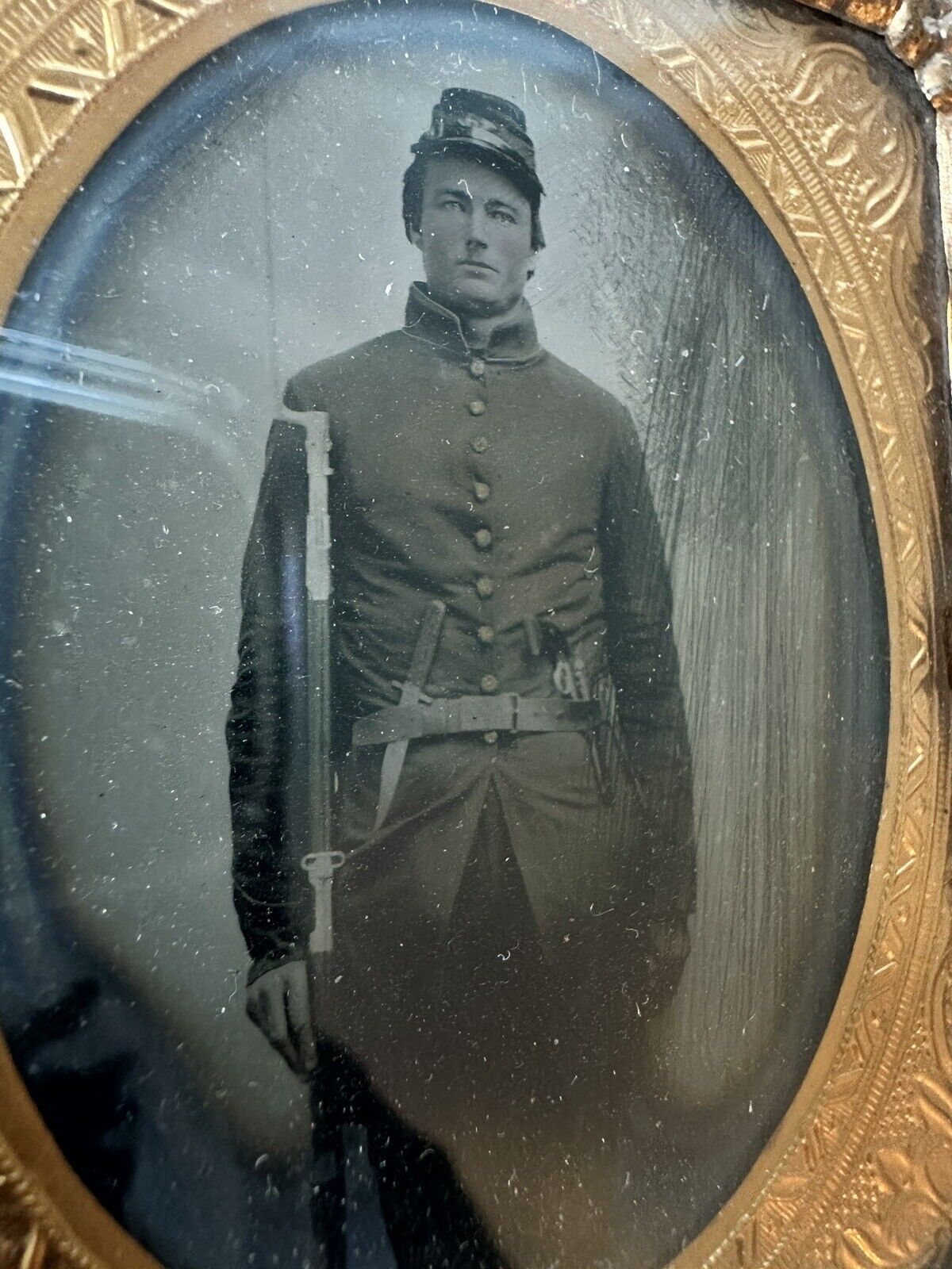 Ruby Ambrotype Armed Civil War Soldier / Infantry – The Thanatos ...
