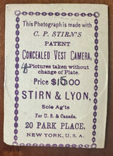 Load image into Gallery viewer, RARE ANTIQUE CONCEALED VEST CAMERA PHOTO! Weird Crossdresser
