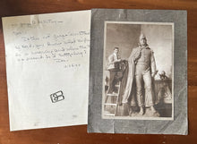 Load image into Gallery viewer, RARE 1914 Photo Baltimore Sculptor Edward Berge with his Fort McHenry Sculpture
