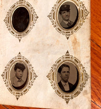 Load image into Gallery viewer, Miniature 1860s 1870s Tintype Album 64 Gem Photos Men Women Children Groups

